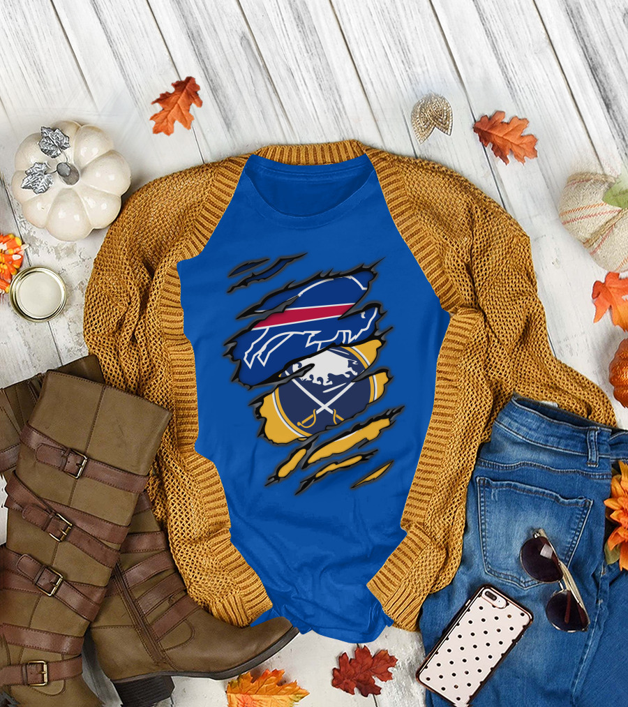 Buffalo Bills Sabres Dual Fan T-Shirt