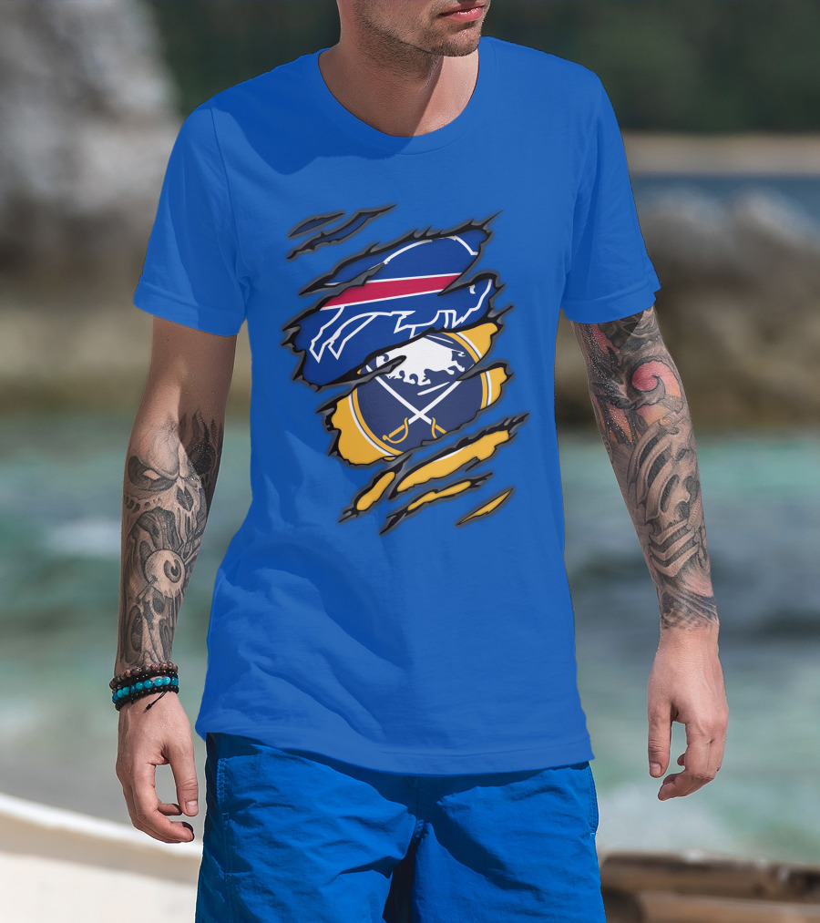 Buffalo Bills Sabres Dual Fan T-Shirt