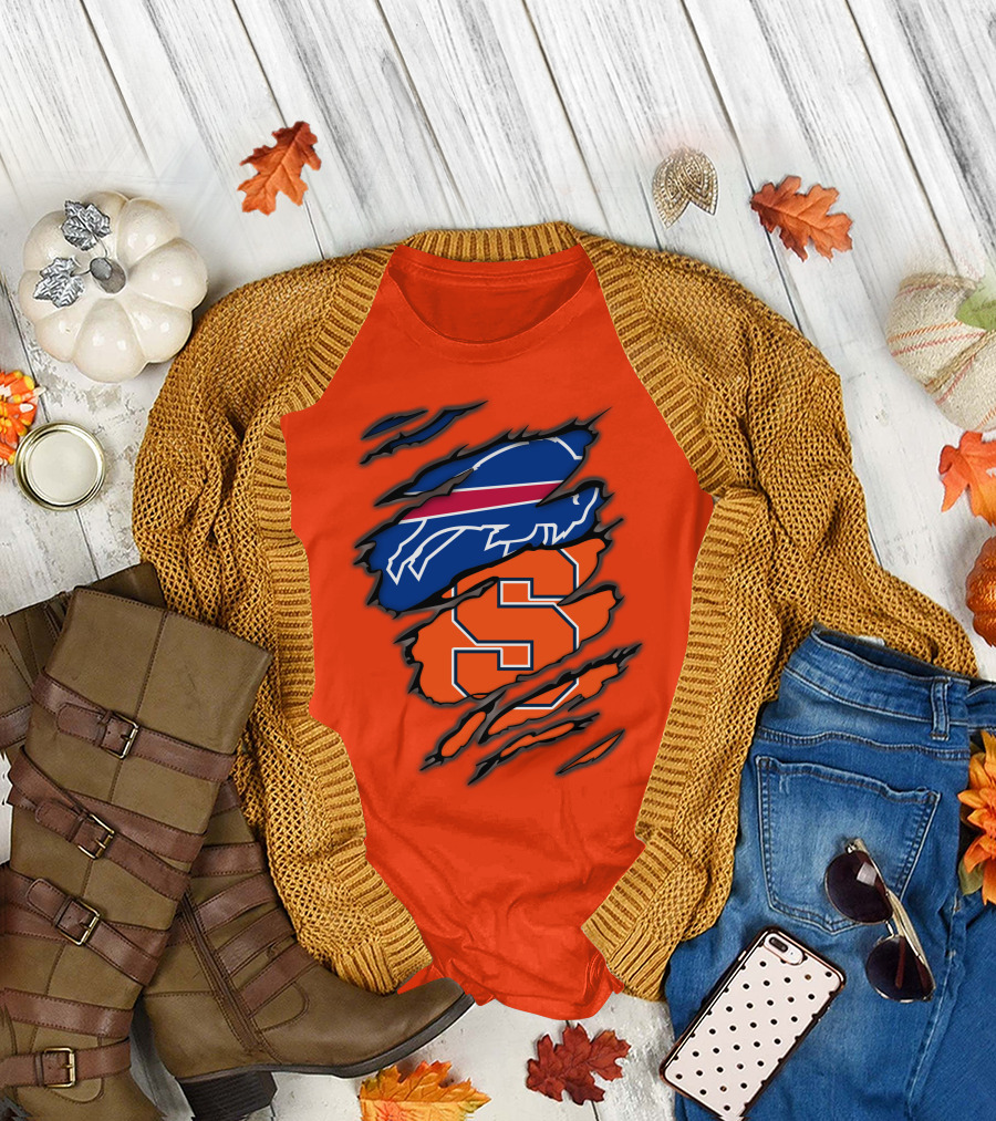 Buffalo Bills Syracuse University Orange Logo Combination T-Shirt