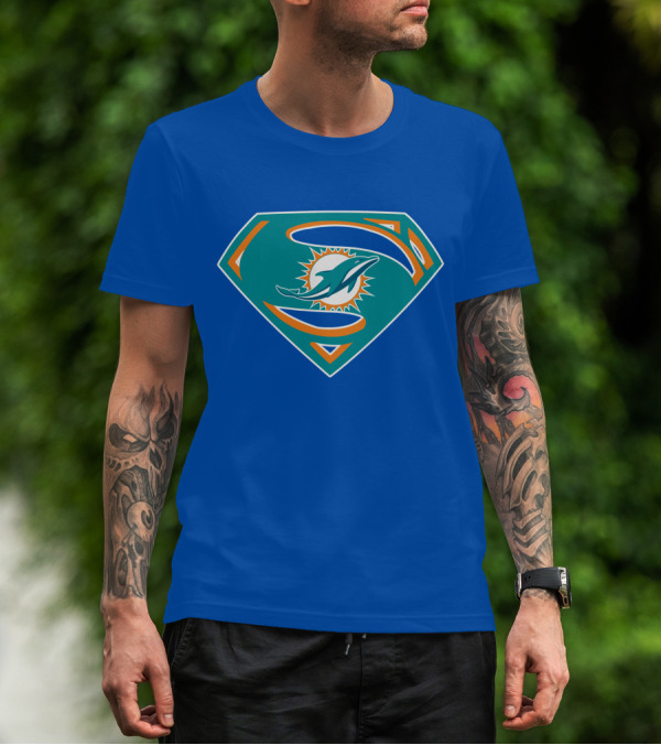 Miami Dolphins Super S Logo Mashup T-Shirt