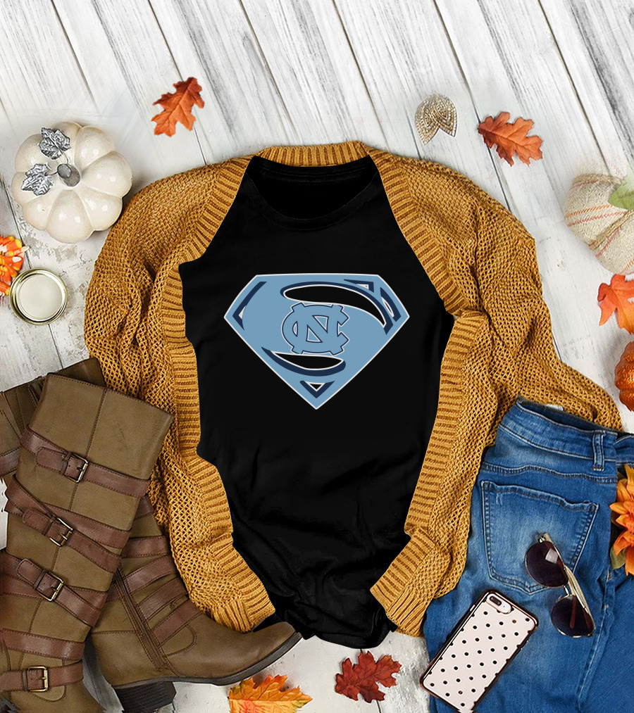 Tar Heels UNC Superman Emblem T-Shirt