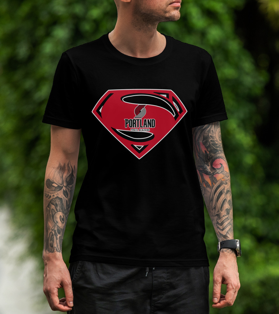 Portland Trail Blazers Superman T-Shirt