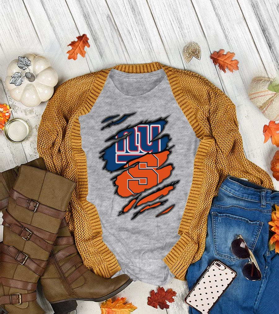 New York Giants Syracuse Crossover Logo Integration T-Shirt