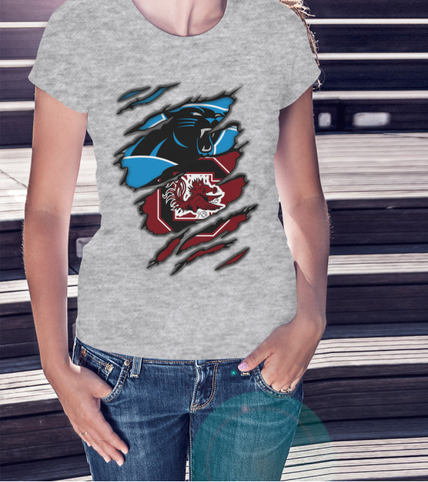 Panthers Gamecocks Claw Mark Fusion T-Shirt