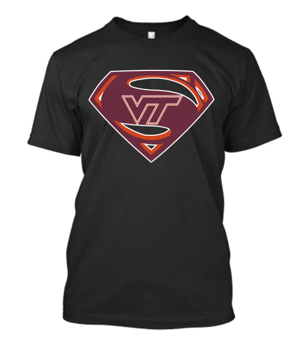 Superman VT Logo Virginia Tech Emblem T-Shirt