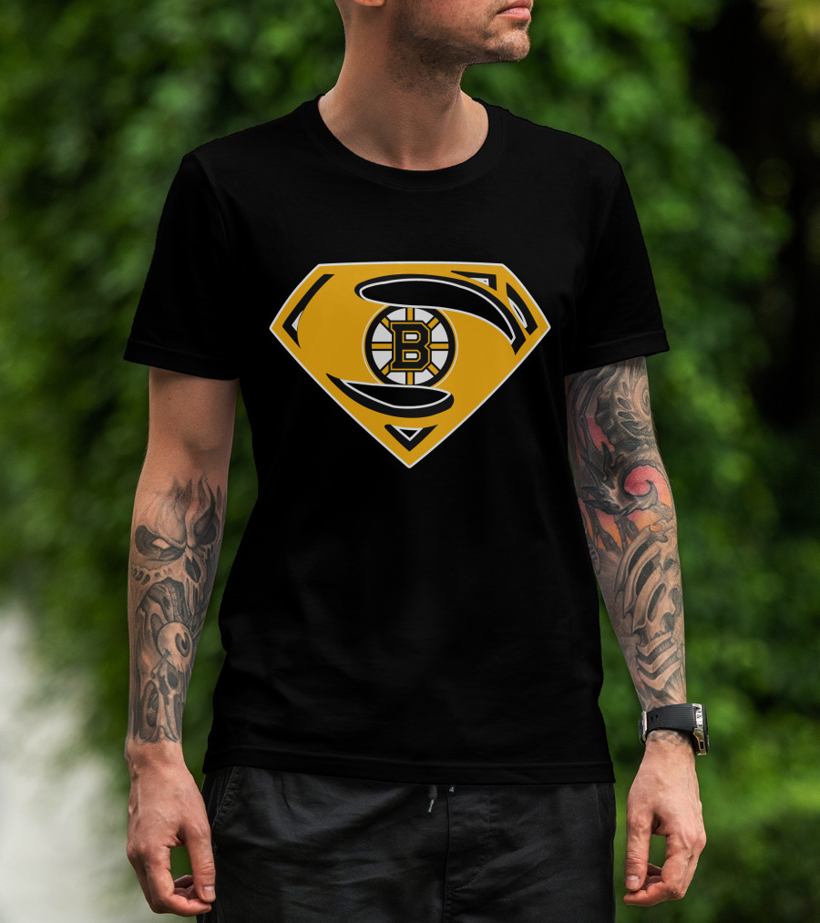 Superman Boston Bruins Iconic Emblem T-Shirt