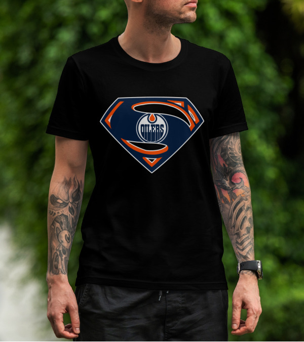 Oilers Superman Shield T-Shirt