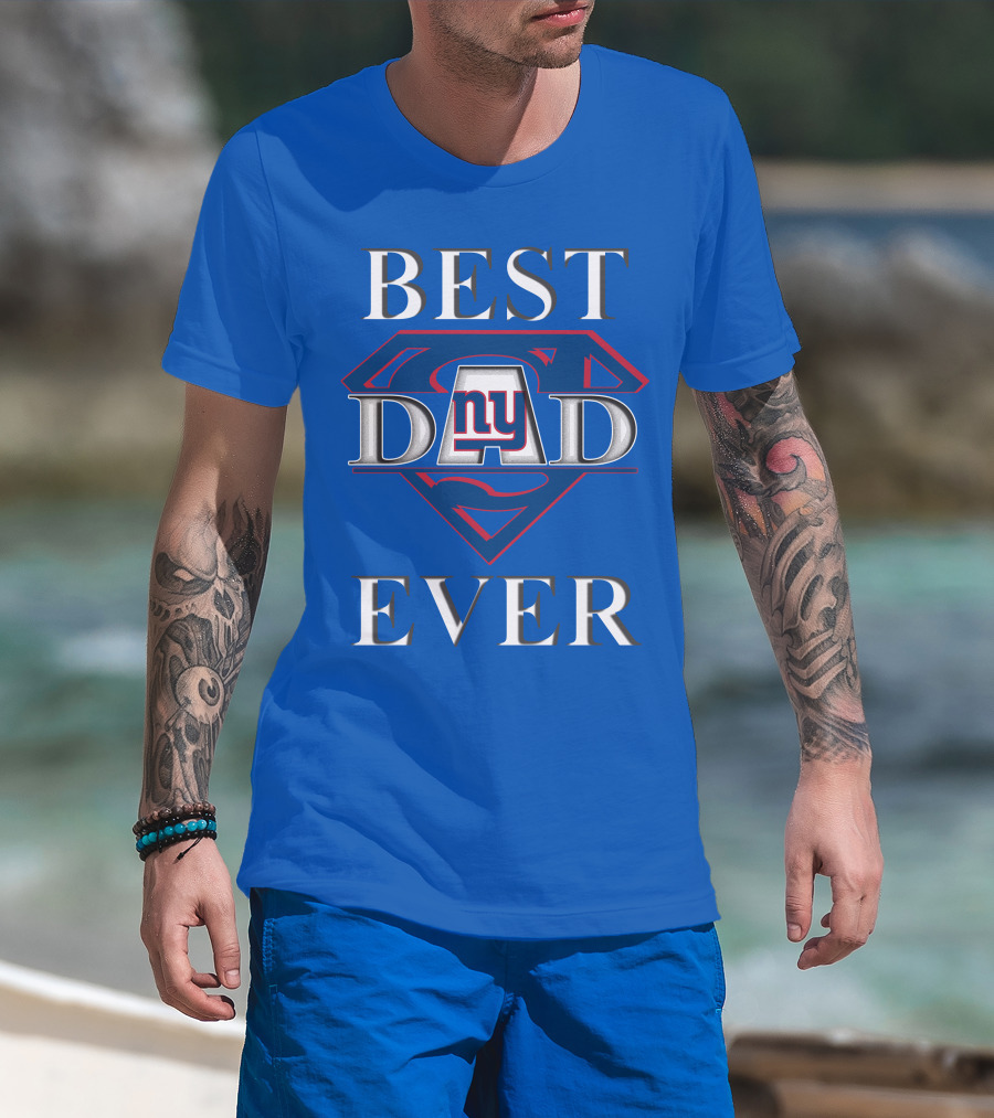 Best Dad Ever New York Giants Superman T-Shirt