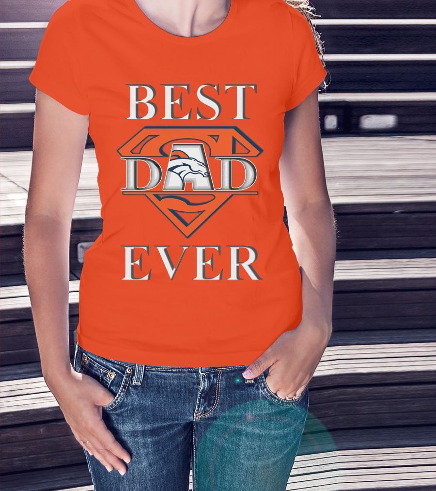 Best Dad Ever Broncos Superman T-Shirt