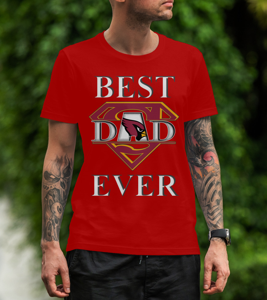 Best Dad Ever Cardinals Super Dad T-Shirt