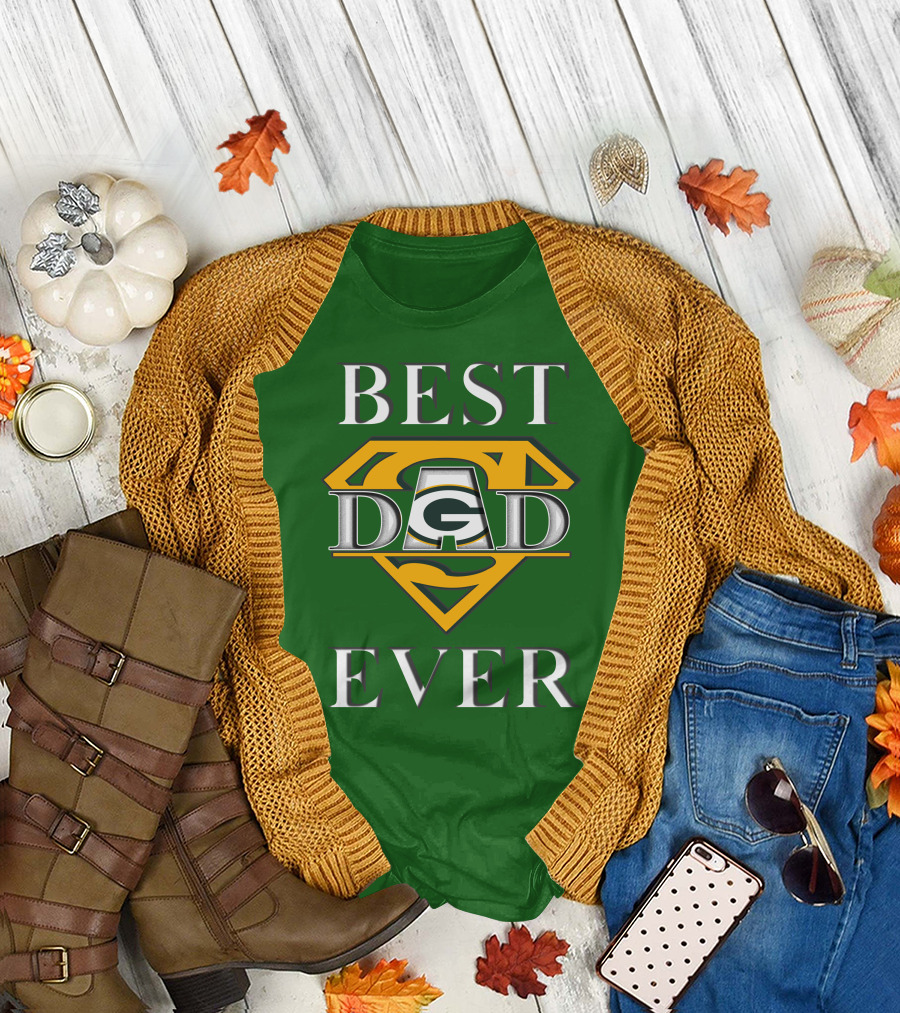 Best Dad Ever Packers Super Dad T-Shirt
