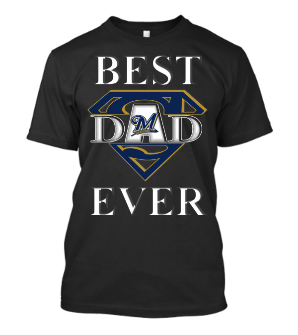 Best Dad Ever Brewers M Superhero T-Shirt