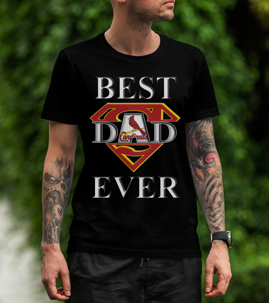 St. Louis Cardinals Best Dad Ever Superhero T-Shirt