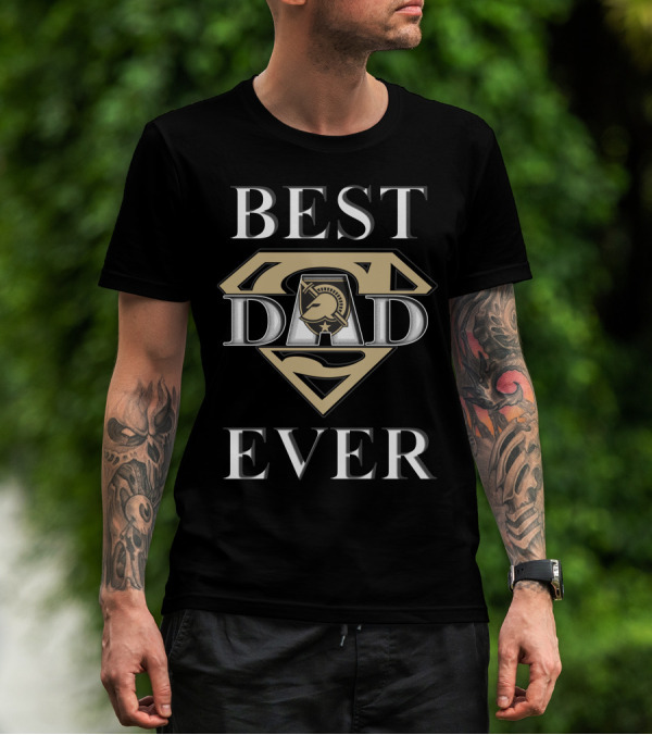 Best Dad Ever Army Black Knights Superman T-Shirt