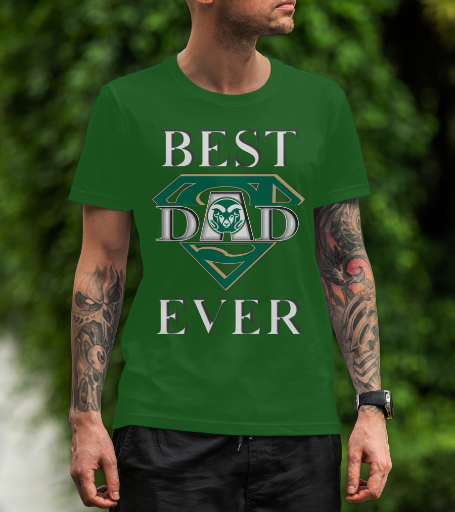 Best Dad Ever Colorado State Rams Superman T-Shirt