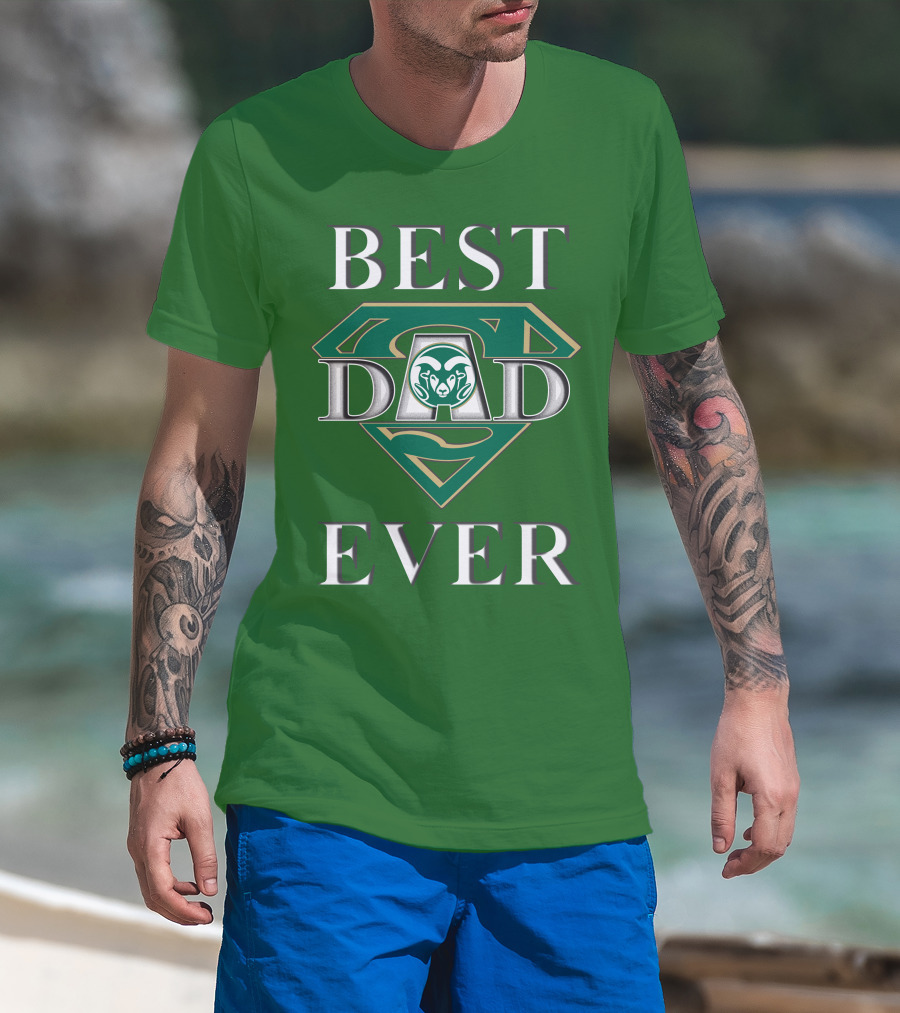 Best Dad Ever Colorado State Rams Superman T-Shirt