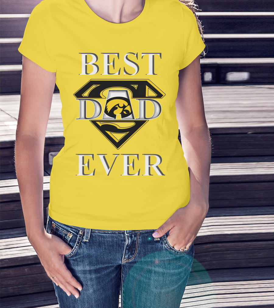 Best Dad Ever Iowa Hawkeyes Superman T-Shirt