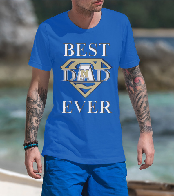 Navy Midshipmen Best Dad Ever Superman T-Shirt