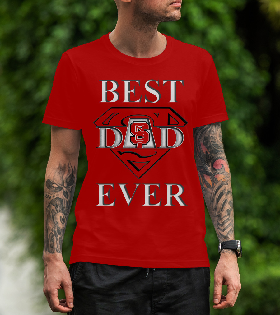 BEST DAD EVER NC State Wolfpack Dad Superman T-Shirt