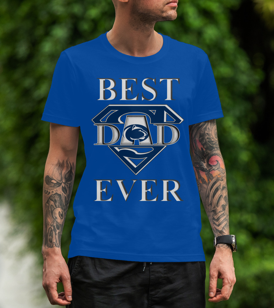 Penn State Nittany Lions Best Dad Ever Superhero T-Shirt