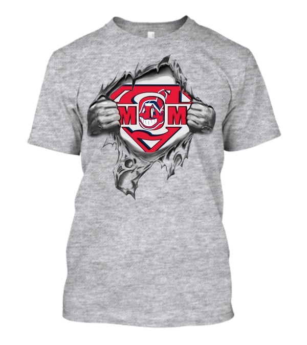 M Indians Super Chief Wahoo Logo Superman T-Shirt
