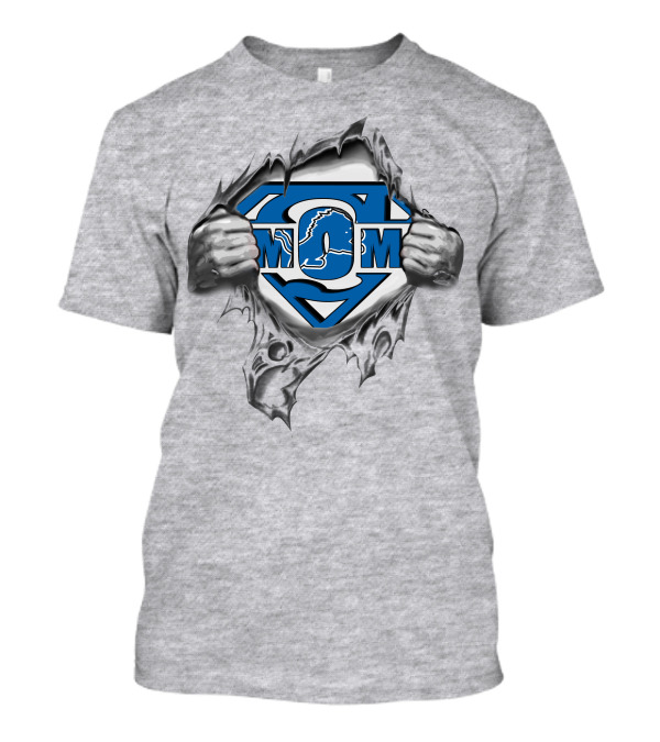 Detroit Lions Mom Super Logo Strength T-Shirt
