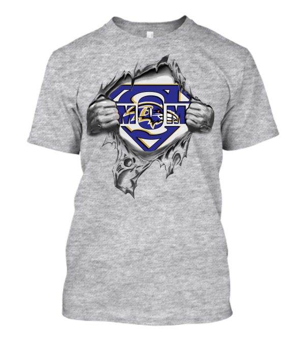 Ravens Super Logo Superman Emblem Fusion T-Shirt