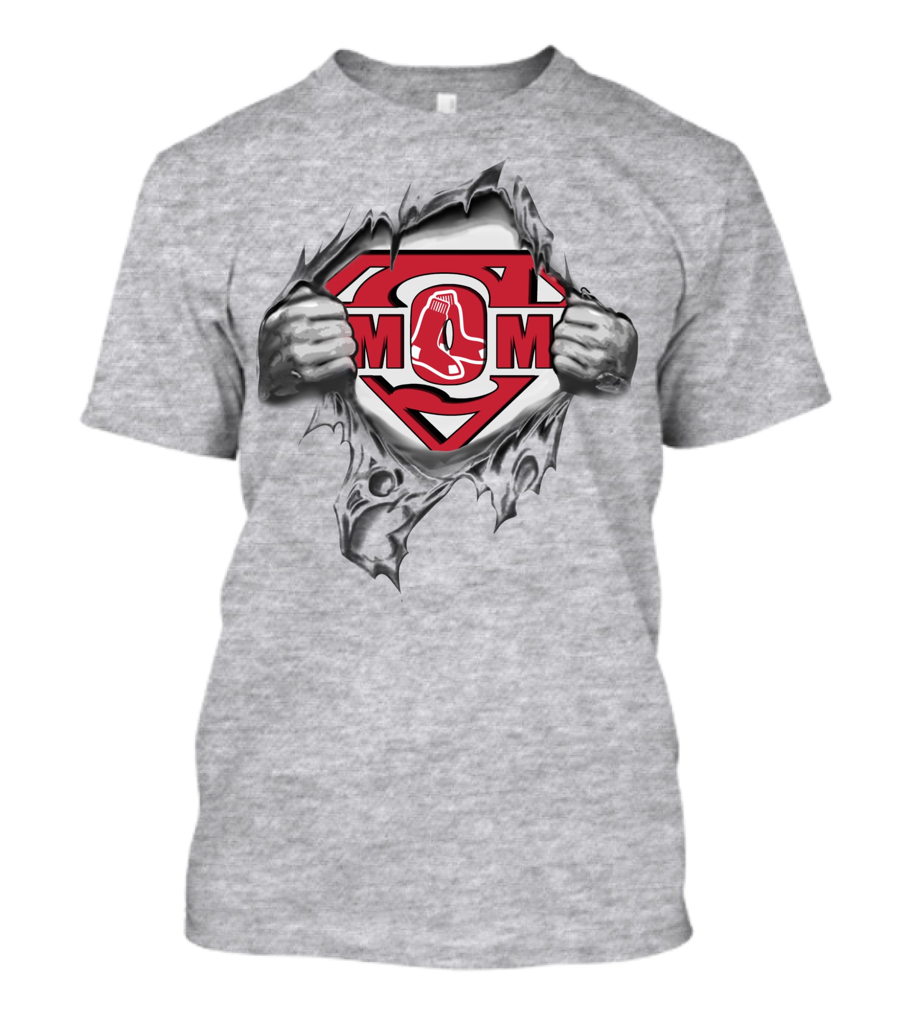 MOM Red Sox Logo Superman T-Shirt