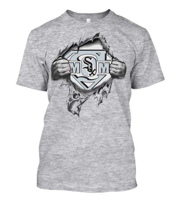 White Sox Super Mom Superman Logo Peeling T-Shirt