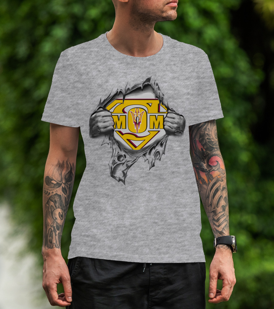 Arizona State Sun Devils Super Mom Logo Rip T-Shirt