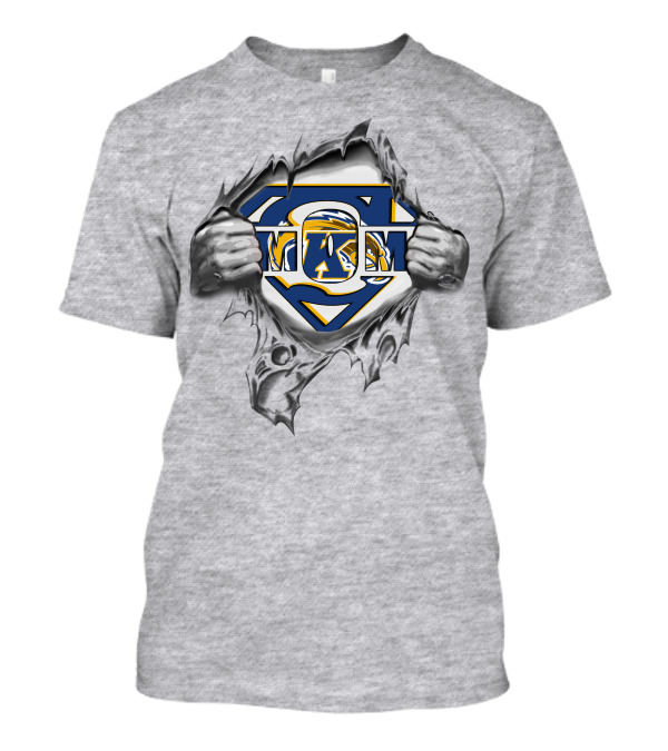 Kent State Golden Flashes Superman Logo Torn Fabric T-Shirt
