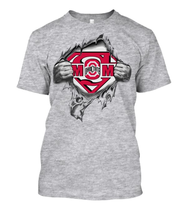 Ohio State Buckeyes Mom Superhero T-Shirt
