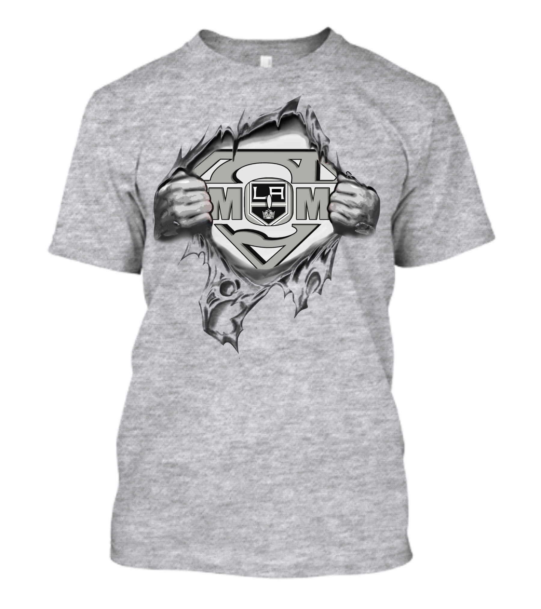 Los Angeles Kings Supermom Logo Superman Rip T-Shirt
