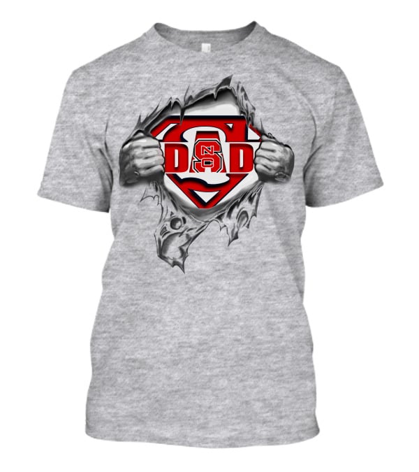 North Carolina State Wolfpack Nc State Dad Red Superman T-Shirt