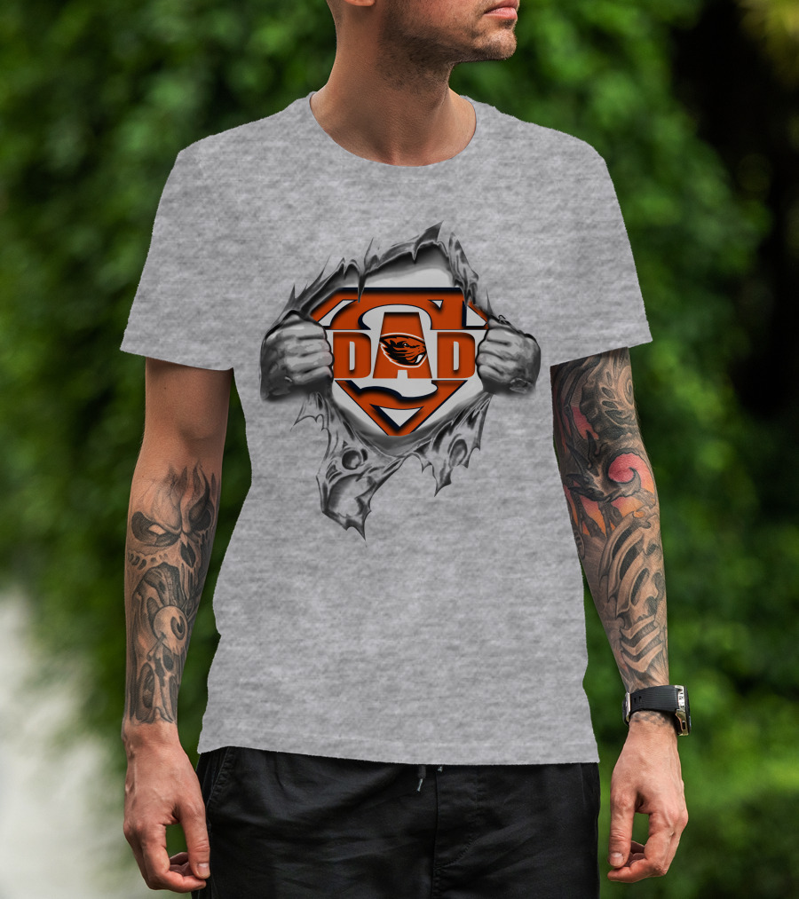 Oregon State Beavers Super Dad Superman Logo Mix T-Shirt
