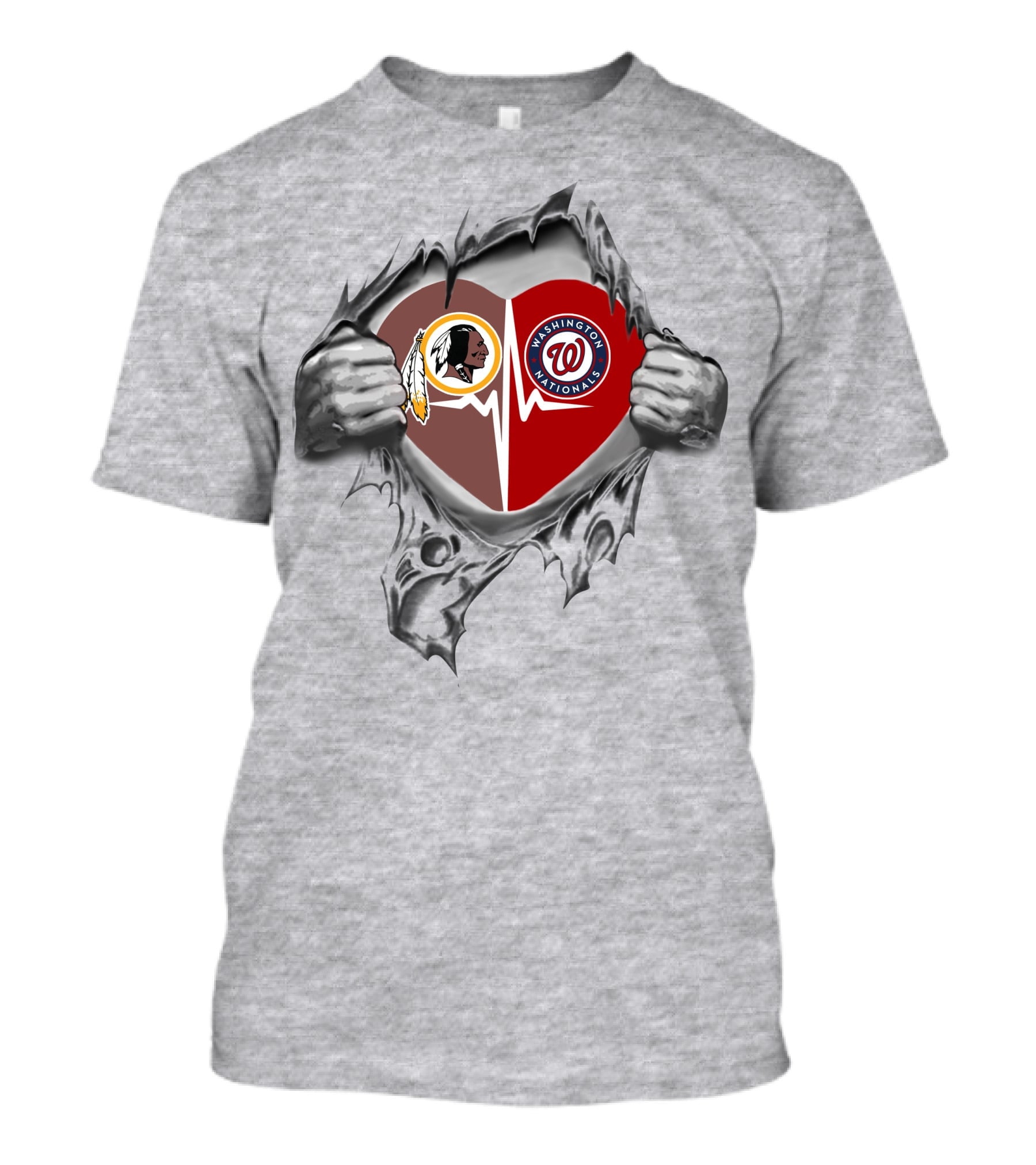 Redskins Washington Nationals It's In My Heart T-Shirt