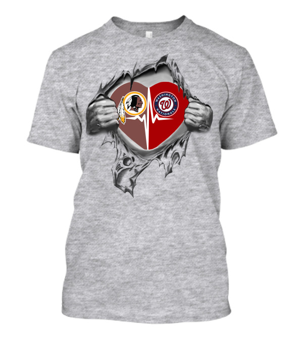 Redskins Washington Nationals It's In My Heart T-Shirt