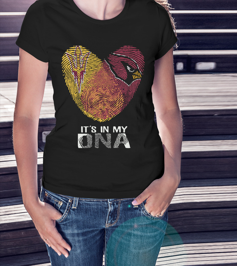 It's In My DNA Cardinals Arizona State Fingerprint T-Shirt