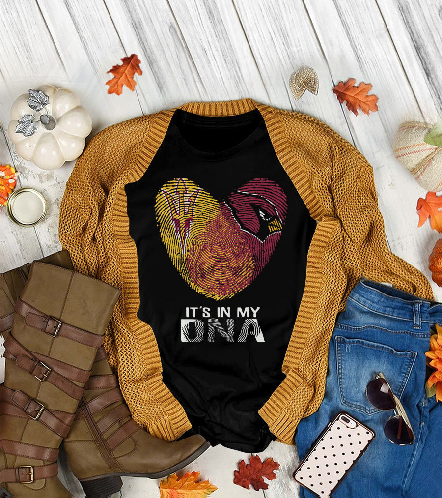 It's In My DNA Cardinals Arizona State Fingerprint T-Shirt