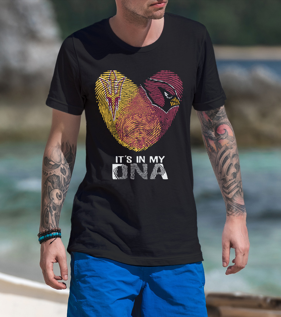 It's In My DNA Cardinals Arizona State Fingerprint T-Shirt