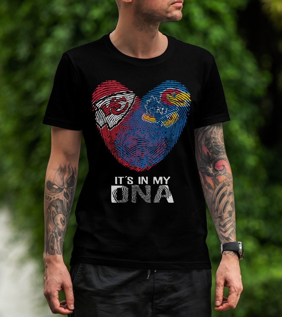 Kansas City Chiefs And Kansas Jayhawks It's In My Dna T-Shirt