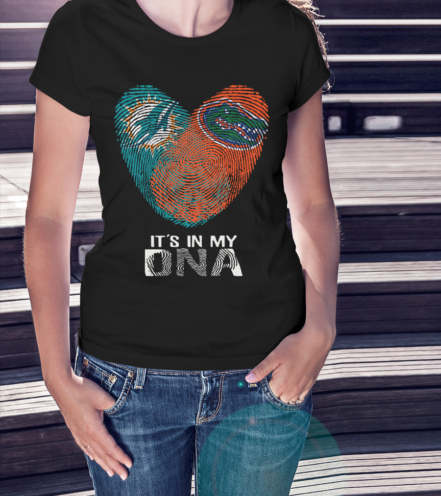 Miami Dolphins Florida Gators It's In My DNA T-Shirt