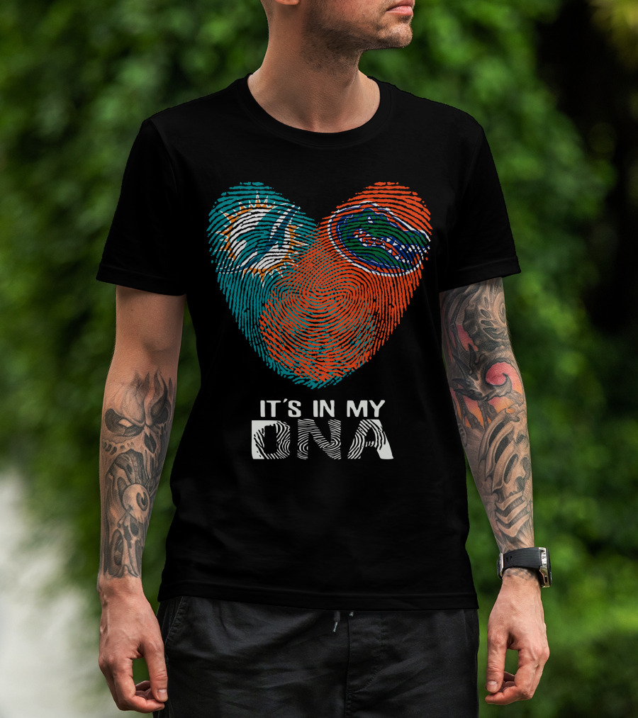 Miami Dolphins Florida Gators It's In My DNA T-Shirt