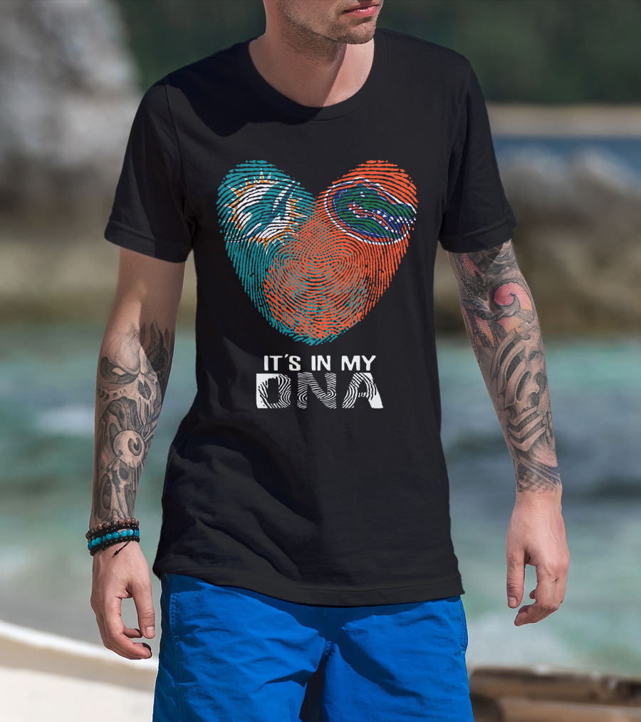 Miami Dolphins Florida Gators It's In My DNA T-Shirt