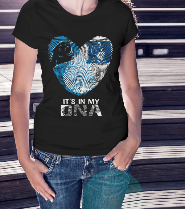 Panthers Duke It's In My DNA Fingerprint Heart T-Shirt