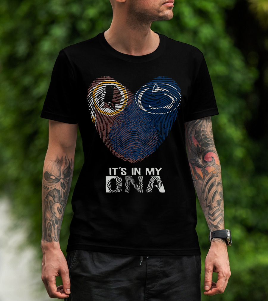 Redskins Penn State It's In My Dna Fingerprint Heart T-Shirt