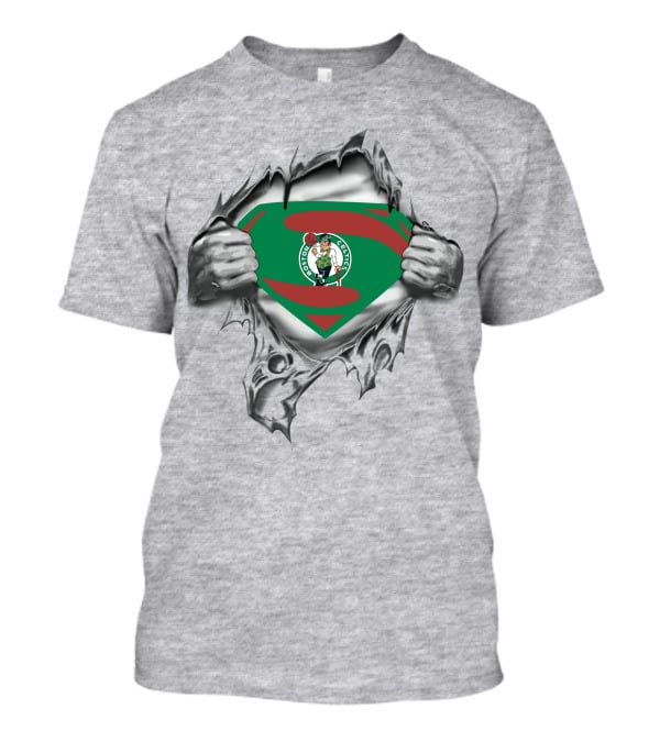 Boston Celtics Superman Logo Reveal T-Shirt