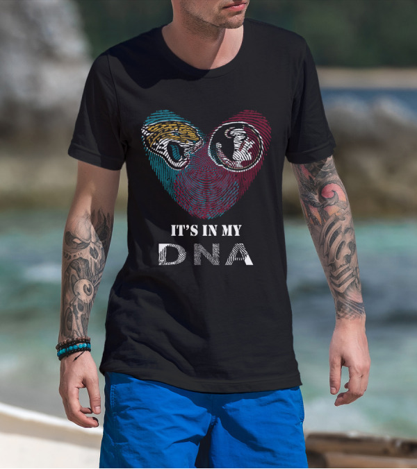 Jaguars Seminoles Heart It's In My DNA T-Shirt
