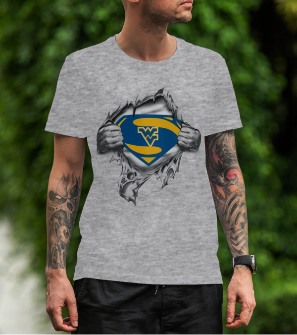 West Virginia Mountaineers Superman Symbol T-Shirt