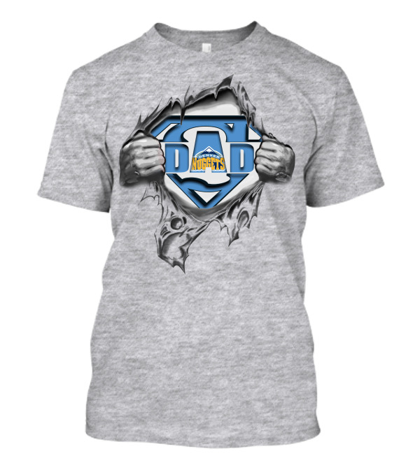 Denver Nuggets Dad Superhero Emblem T-Shirt
